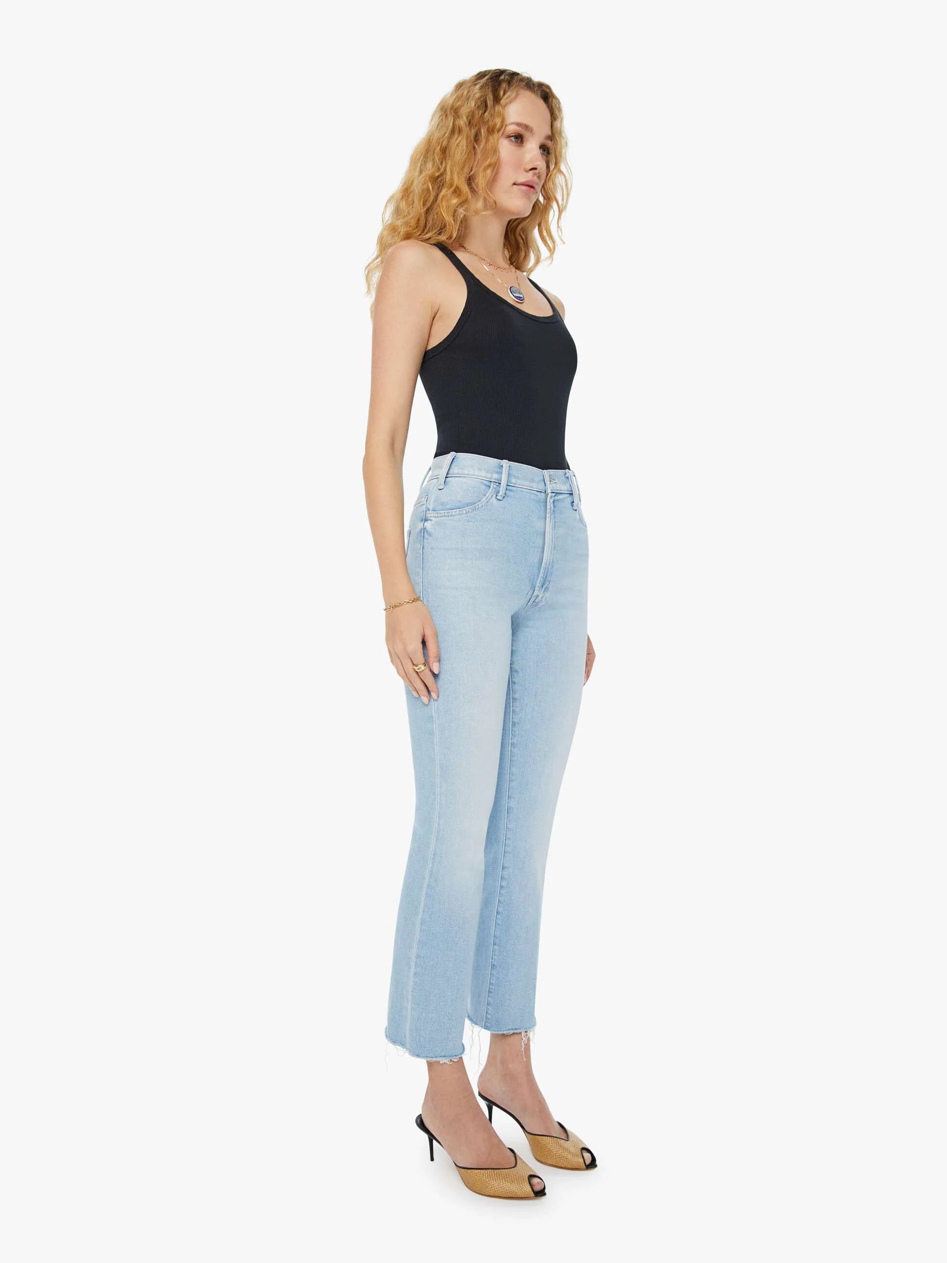 Mother Denim Hustler Ankle Fray