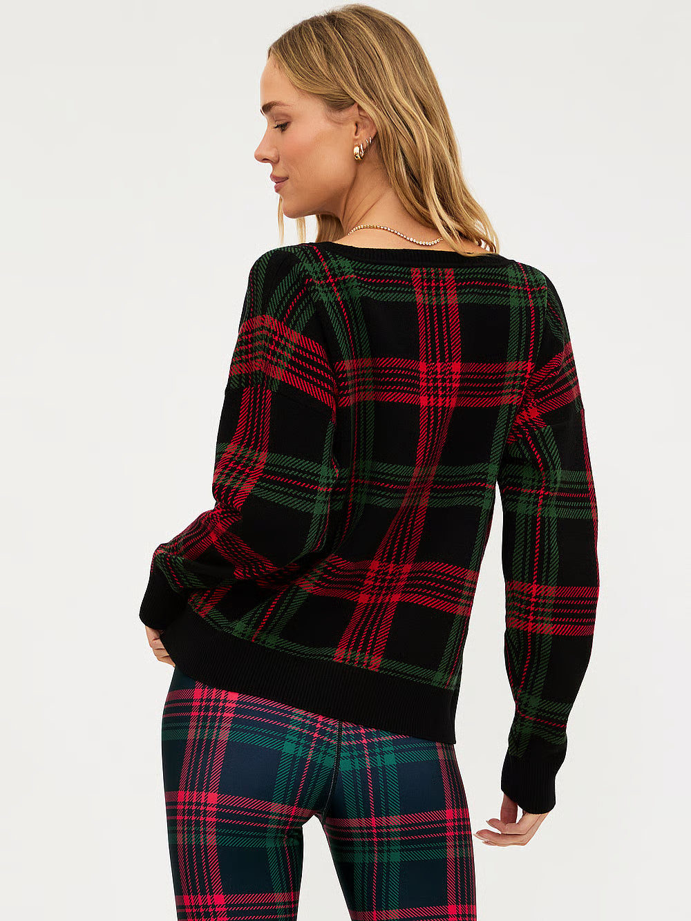 Beach Riot Joey Sweater Ribbon Plaid