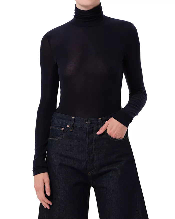 Agolde Pascale Turtleneck Navy