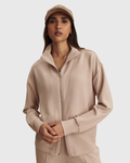 Varley Arlene Zip Through Sweat Taupe