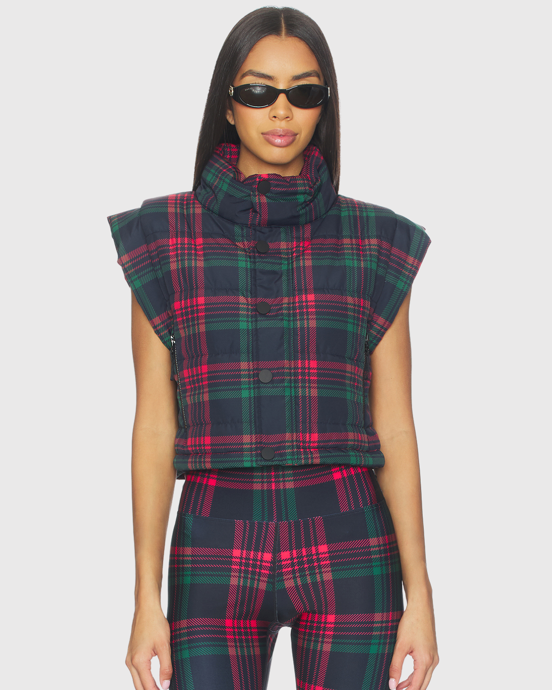 Beach Riot Ribbon Plaid Vest