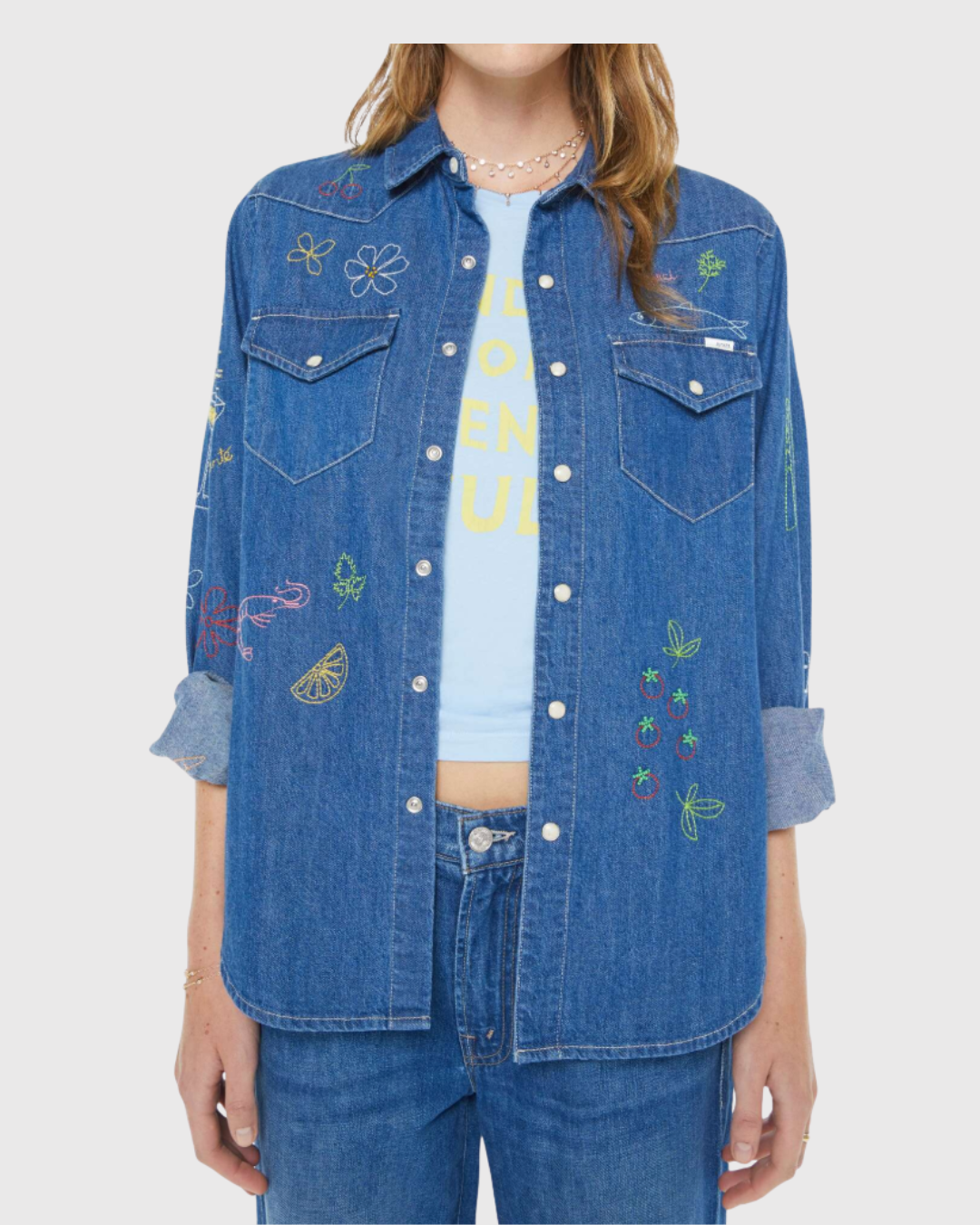 Mother All My Exes Denim Top Res Required