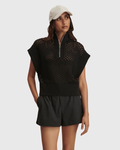 Varley Gaines Half Zip Black