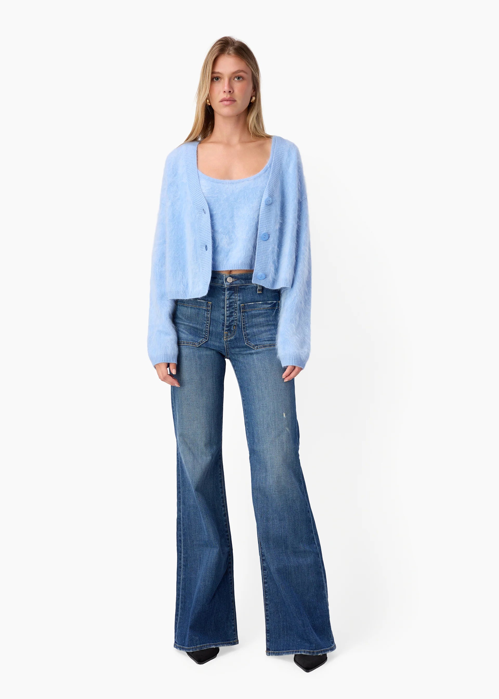 Cami NYC Josefa Cashmere Cardigan Cerulean