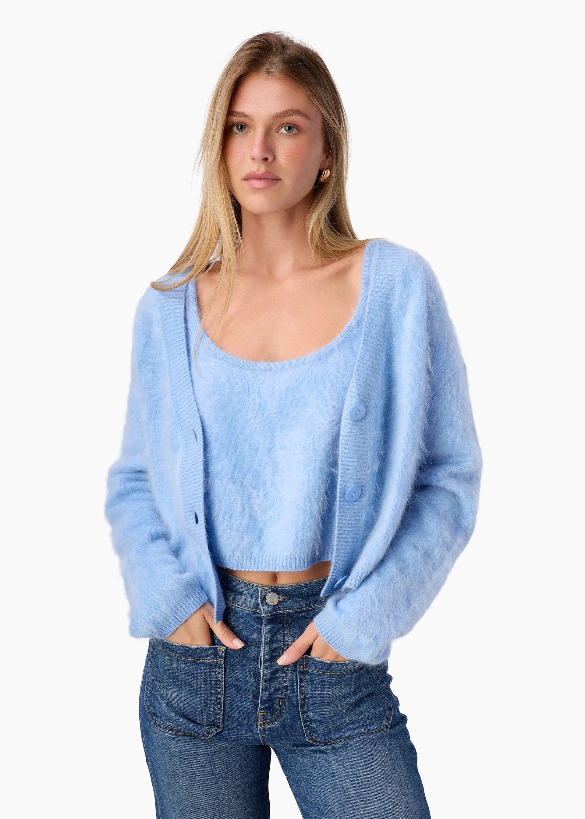 Cami NYC Josefa Cashmere Cardigan Cerulean