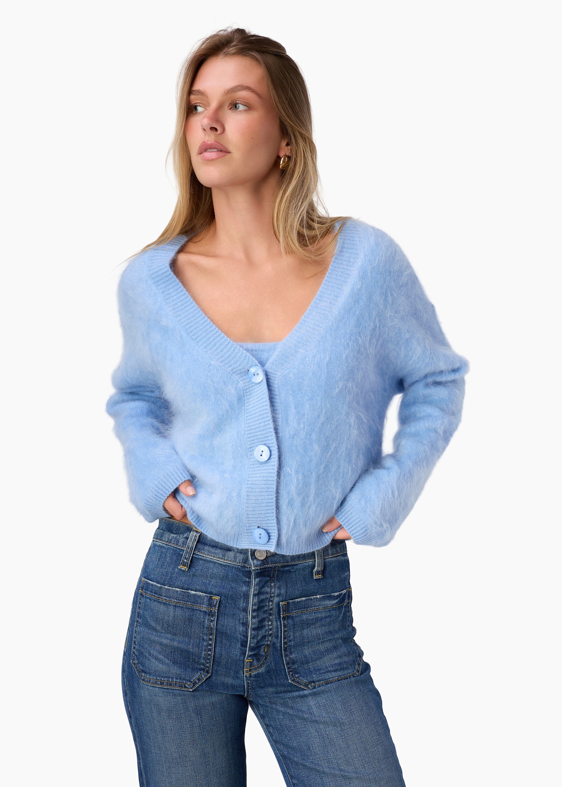 Cami NYC Josefa Cashmere Cardigan Cerulean