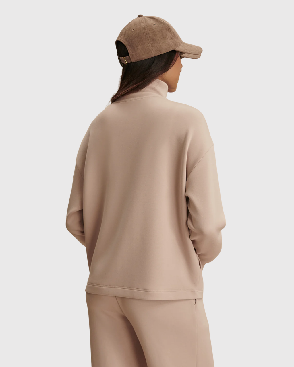 Varley Arlene Zip Through Sweat Taupe