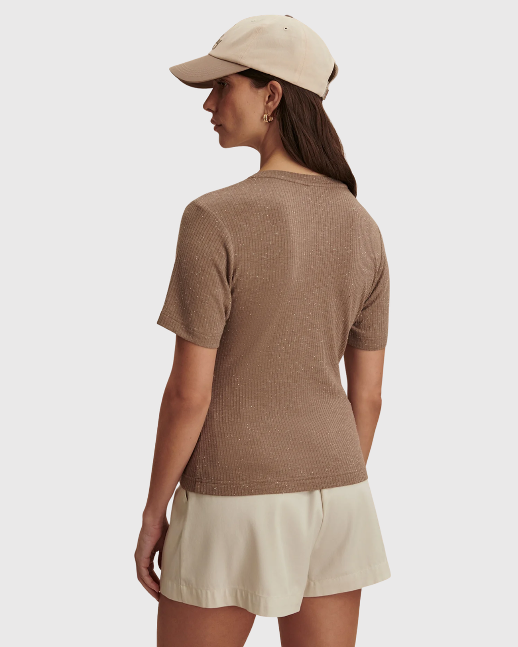 Varley Katrina Fitted Tee Pine Bark