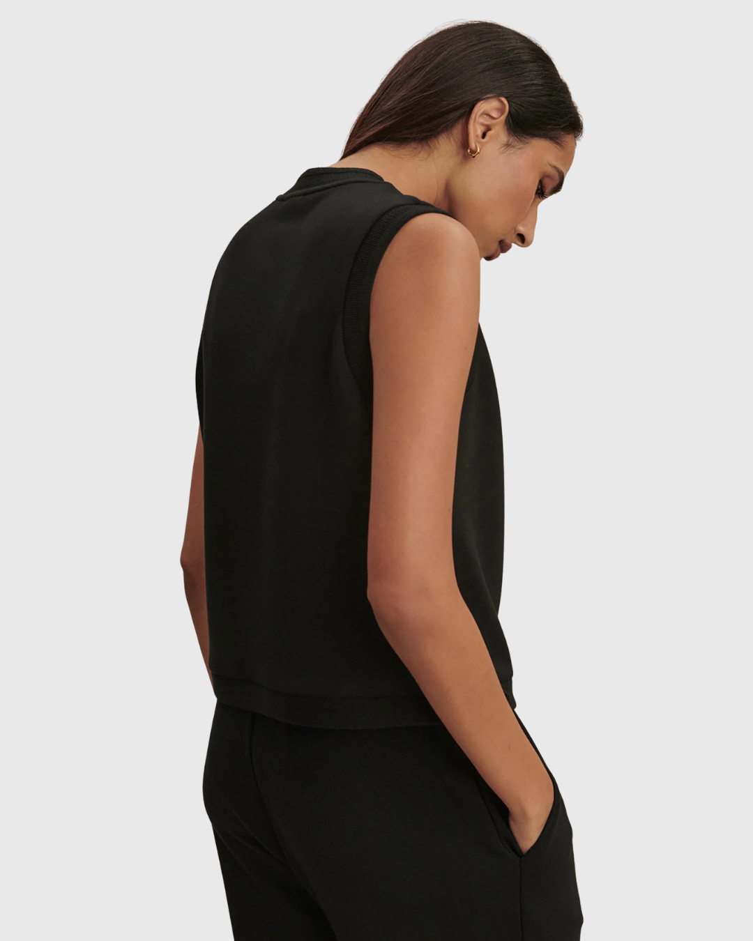 Varley Marla Button Tank Black