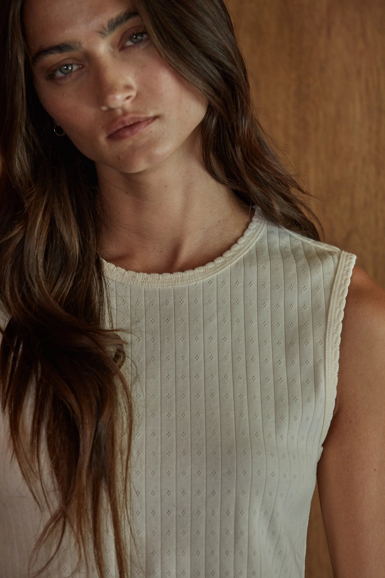 Trend Pointelle Sleeveless Tank