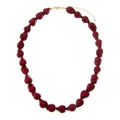 Chunky Burgundy Beaded Necklace