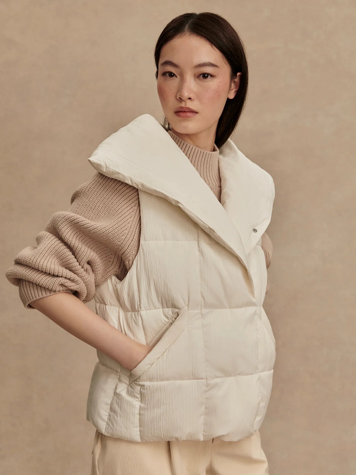 Varley Chiara Vest Cream