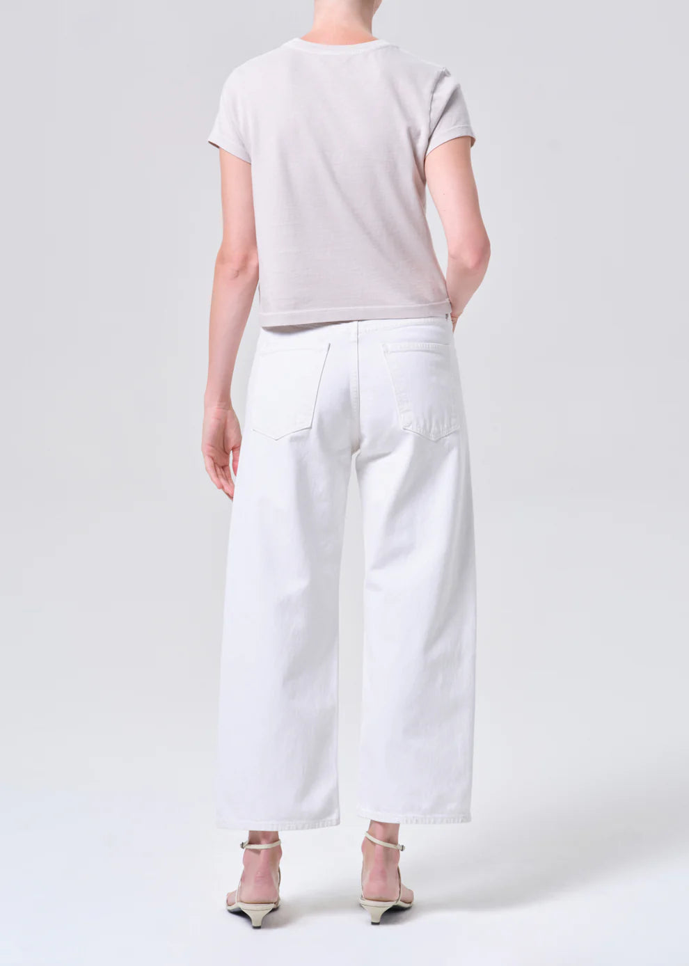 Agolde Arc Jean Wide Crop Chalk White