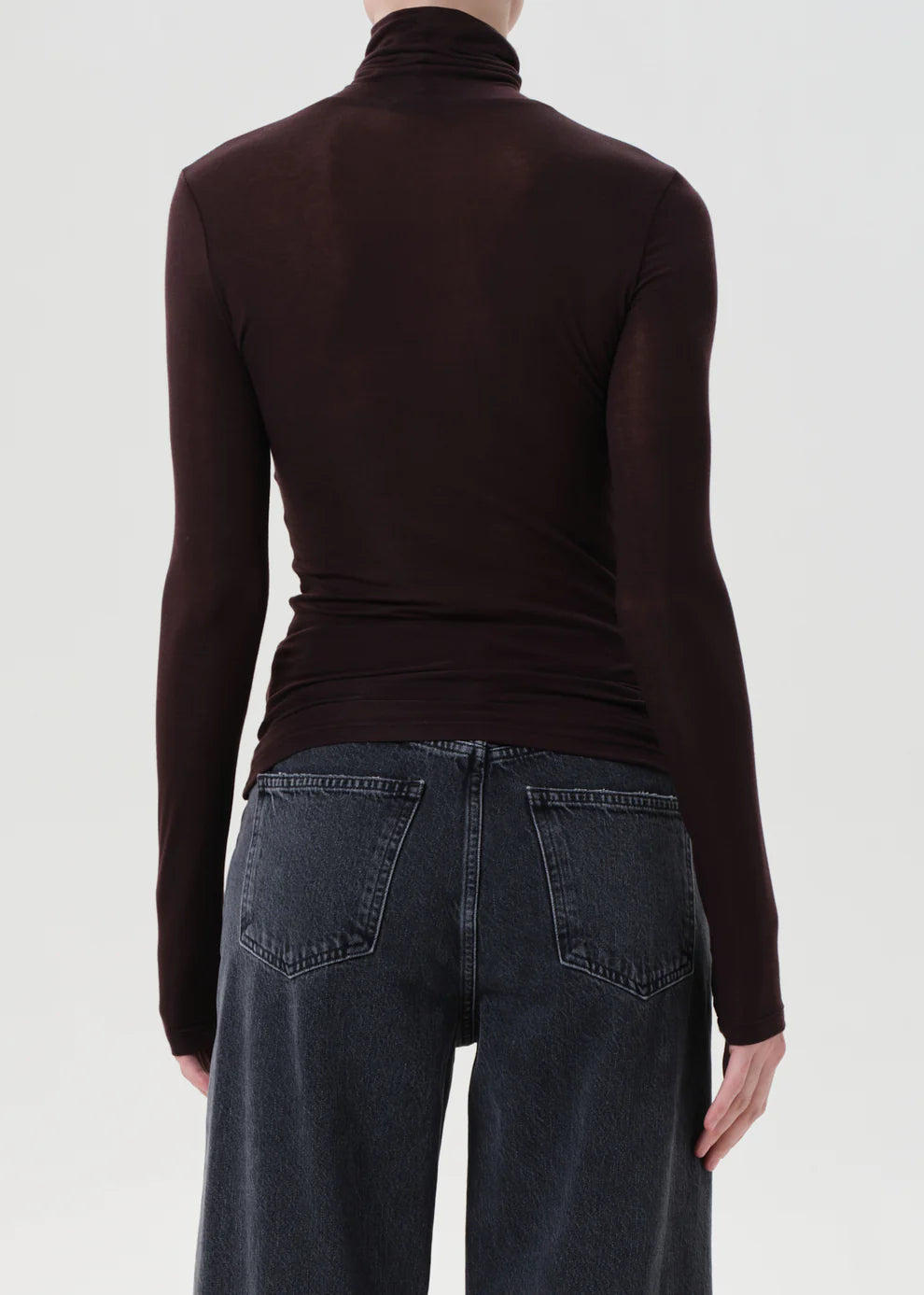 Agolde Pascale Turtleneck Brown