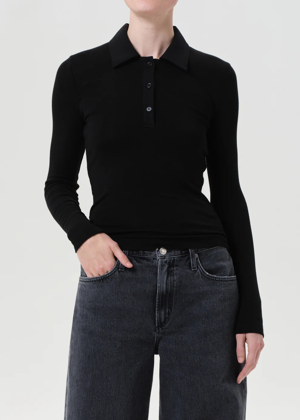 Agolde Amos Polo Black