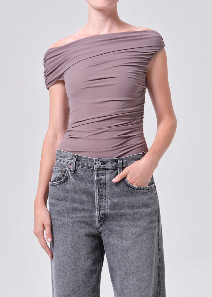 Agolde Sherilyn Bodysuit Taupe