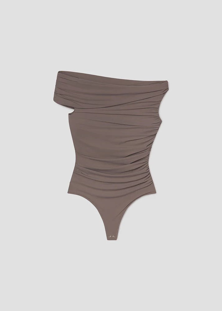 Agolde Sherilyn Bodysuit Taupe