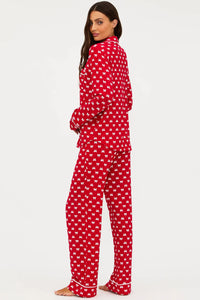 Beach Riot Livy top/Connie Pant Pajama Set Peppermint Bows
