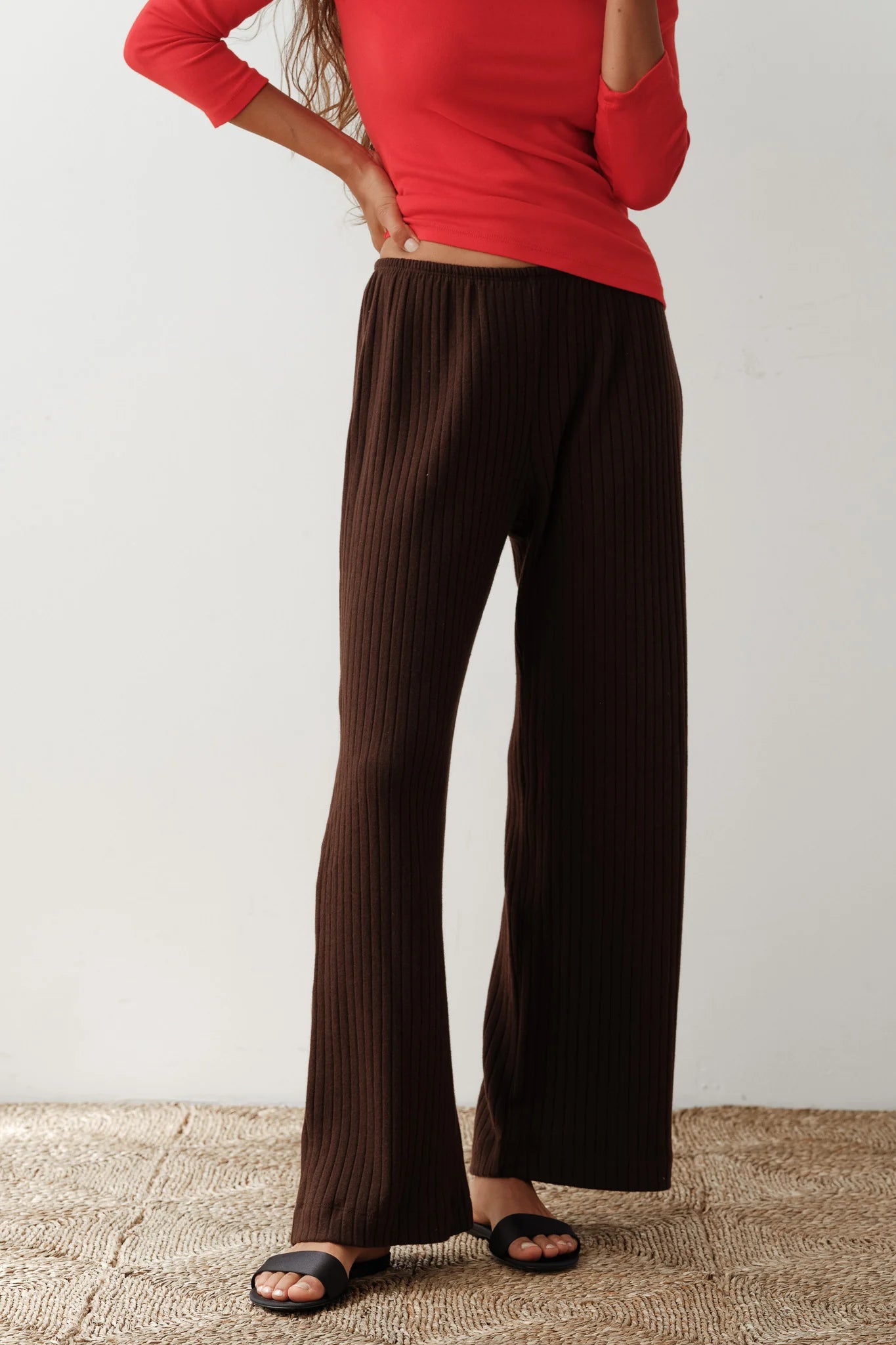 Donni The Sweater Rib Simple Pant