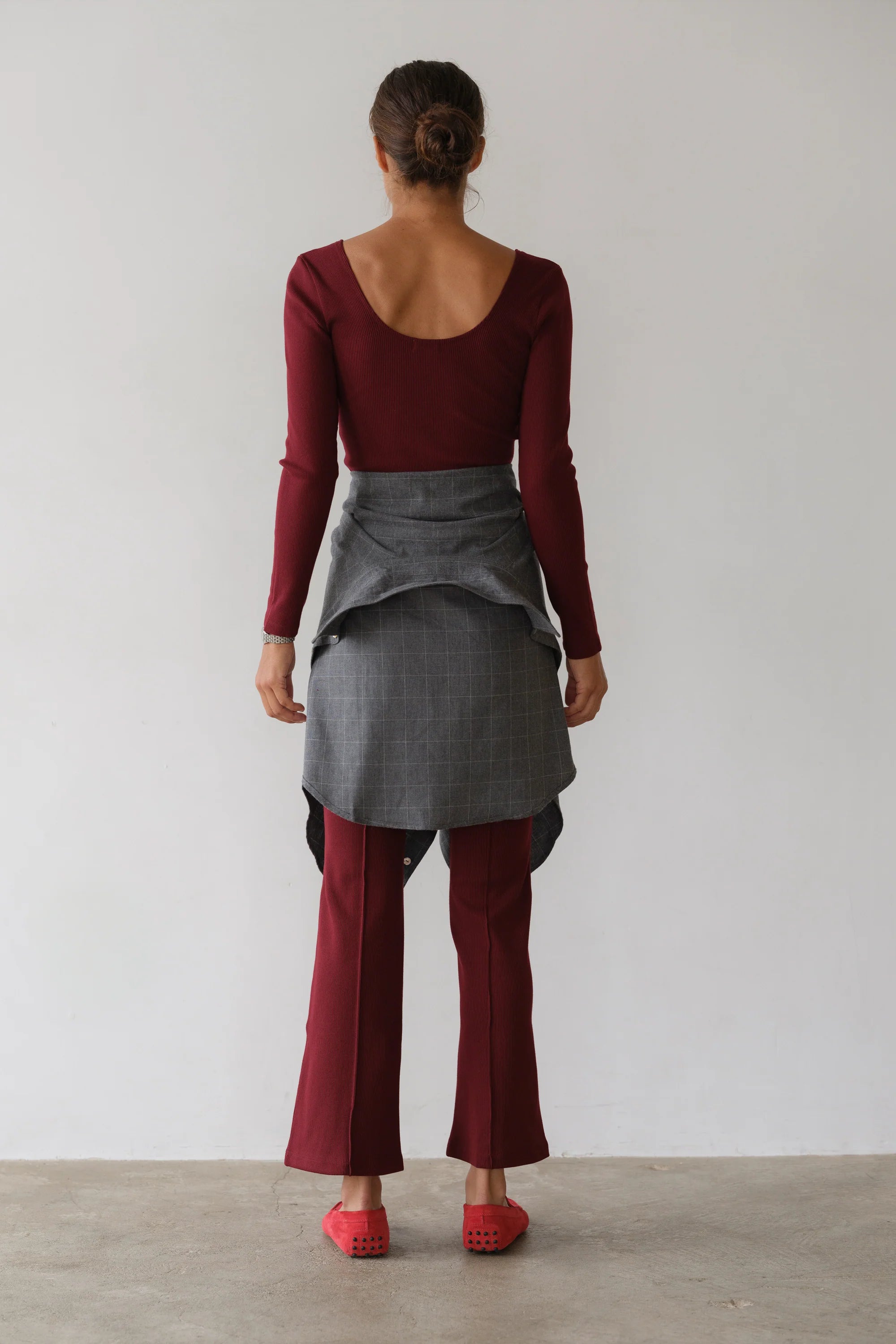 Donni The Rib Kick Flare Oxblood