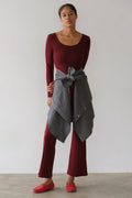 Donni The Rib Kick Flare Oxblood
