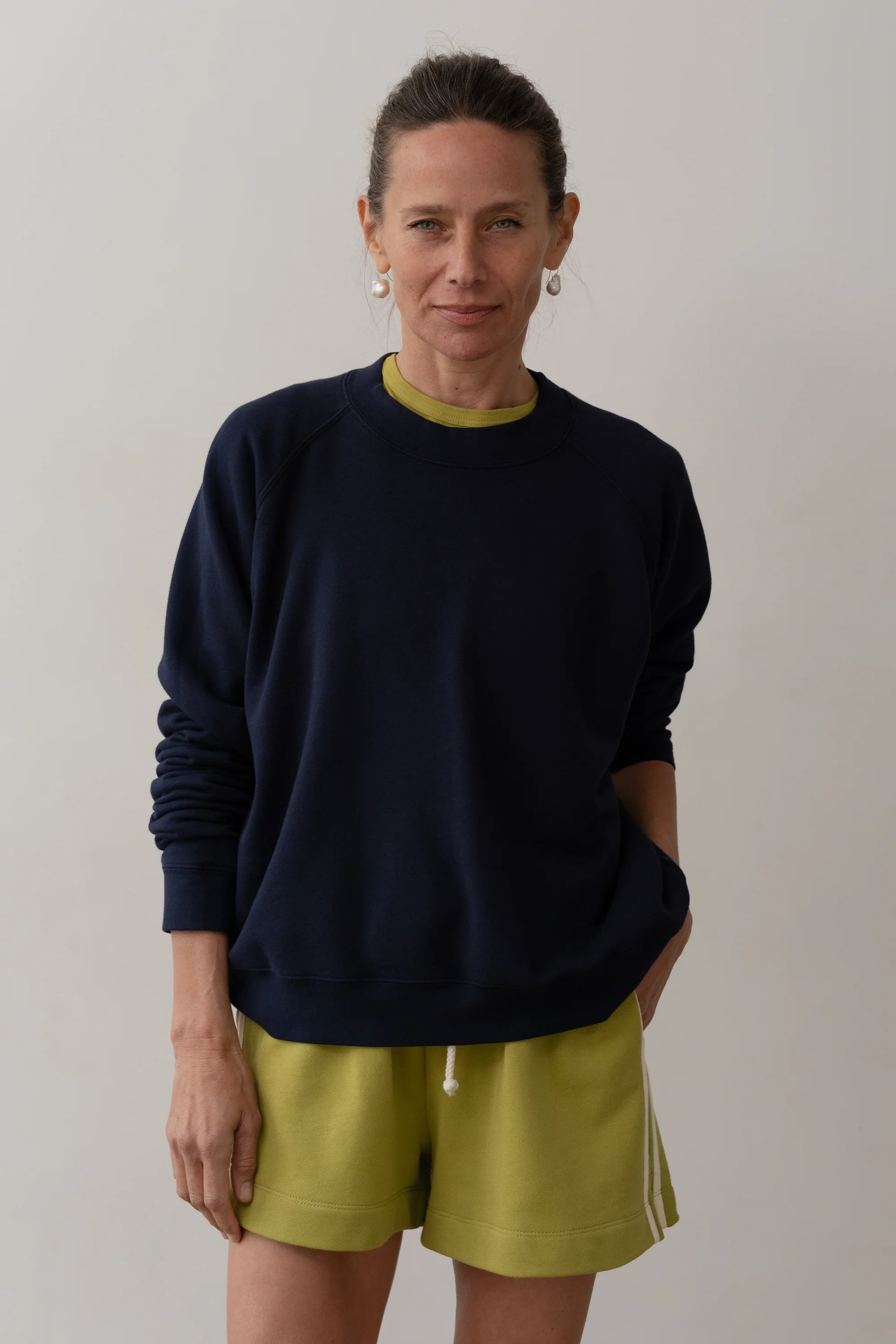 Donni The Eco-Terry Crewneck Navy