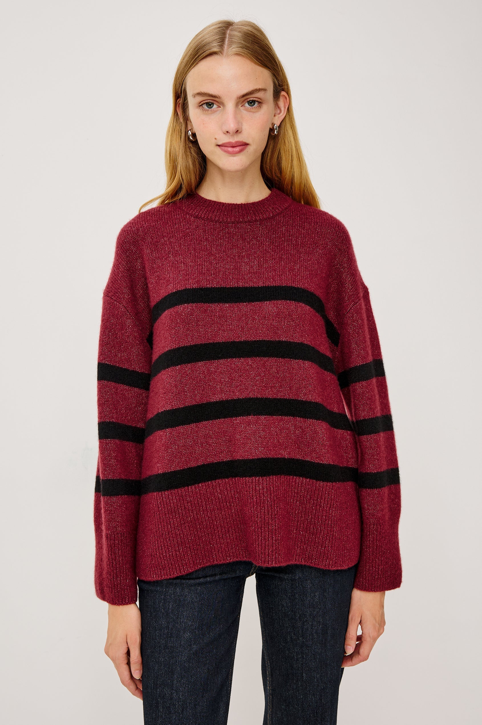 Rails Miranda Sweater Garnet Stripe