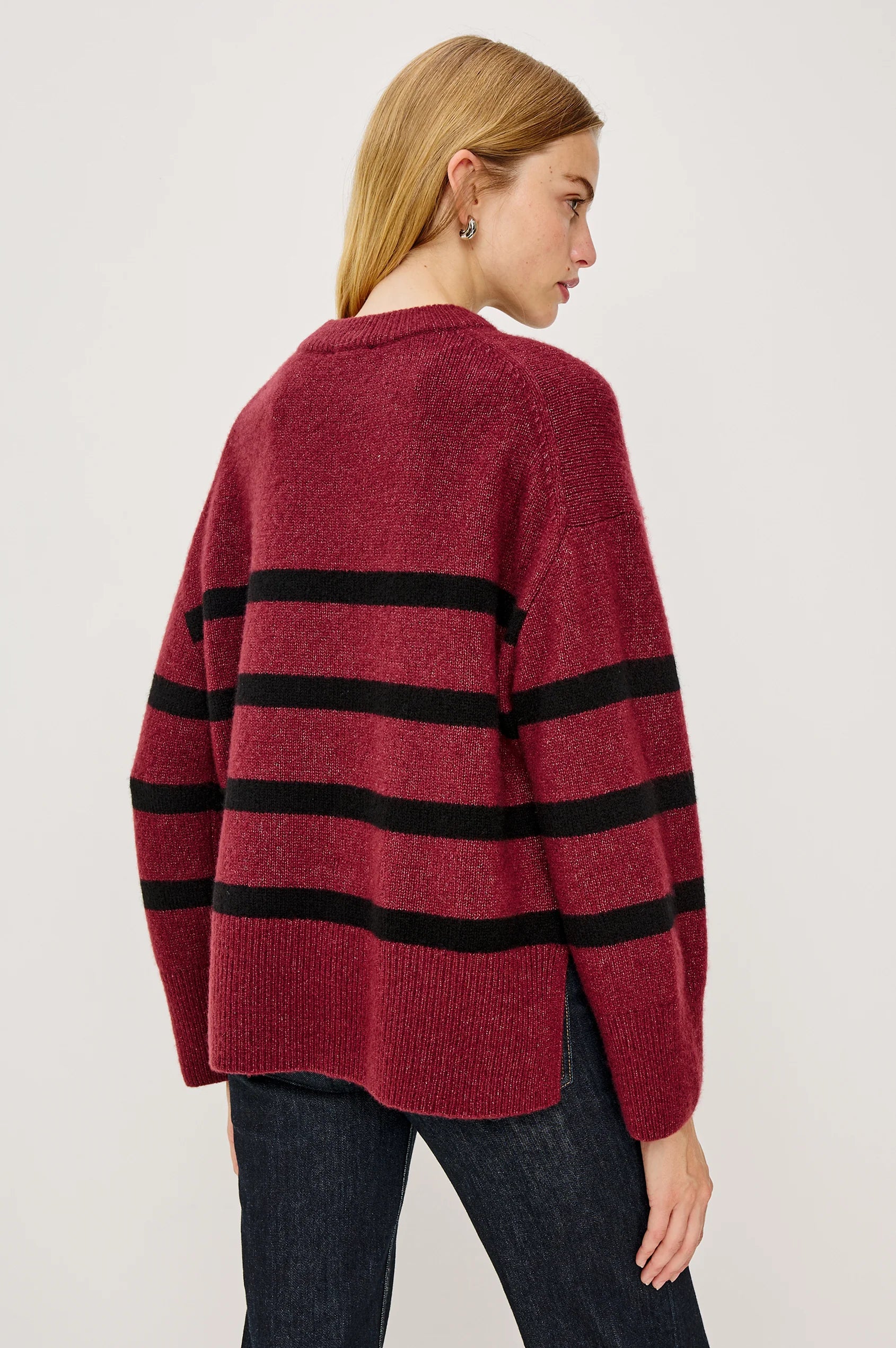 Rails Miranda Sweater Garnet Stripe