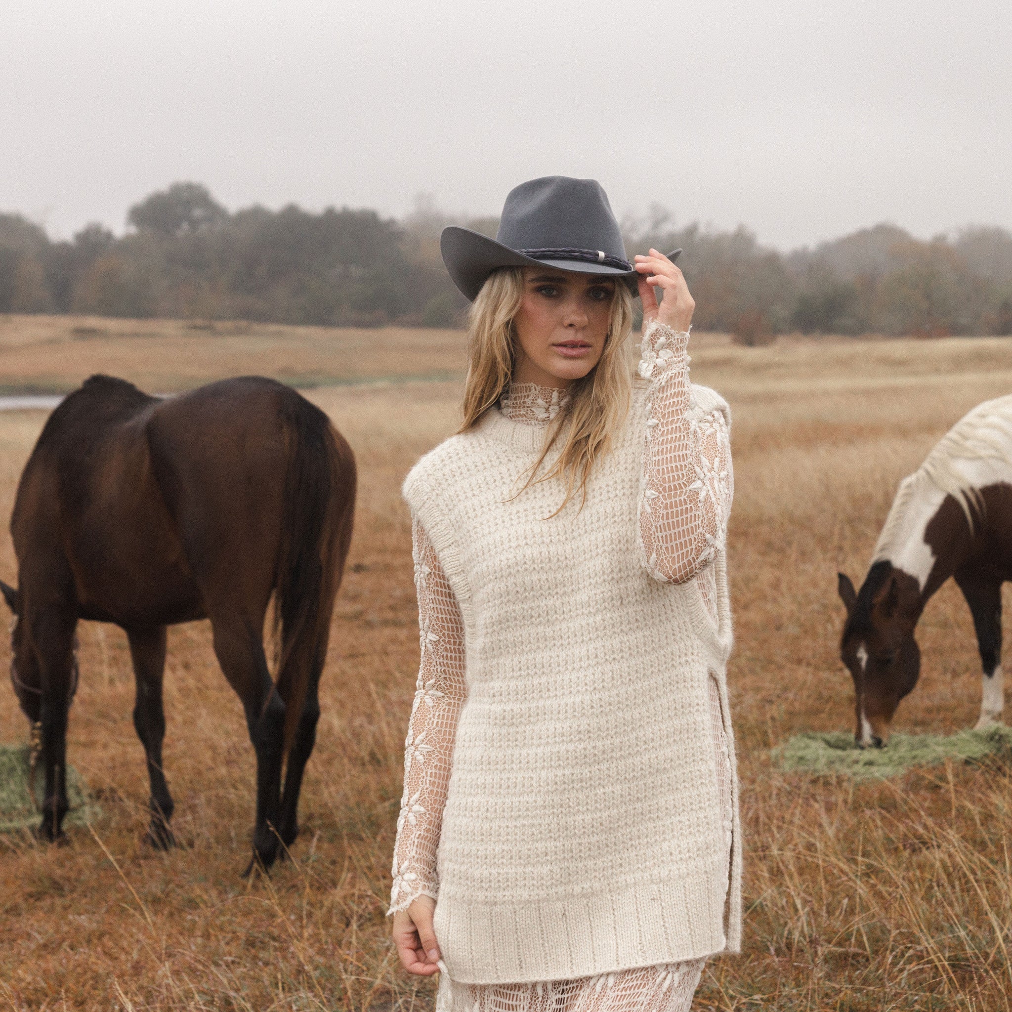 Freya Myrtle Western Hat Steel