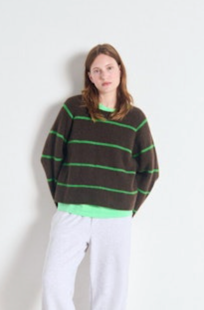 American Vintage Vitow Jumper Cafe Stripe
