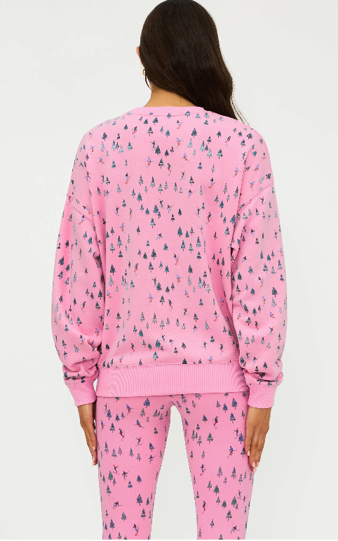 Beach Riot Devyn Sweatshirt Pink Skier