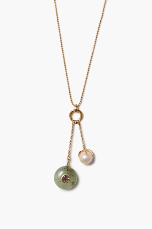 Chan Luu Phrenite Ballchain Necklace