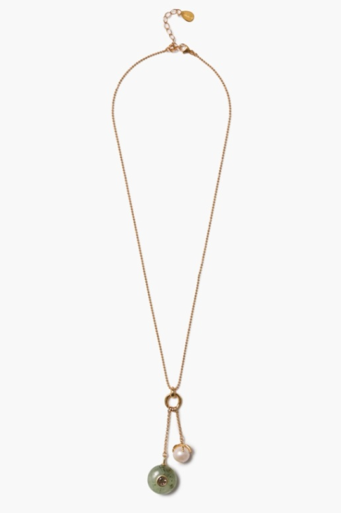 Chan Luu Phrenite Ballchain Necklace
