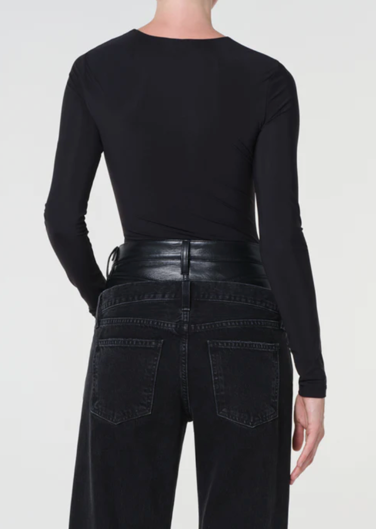Agolde Clem Bodysuit Black