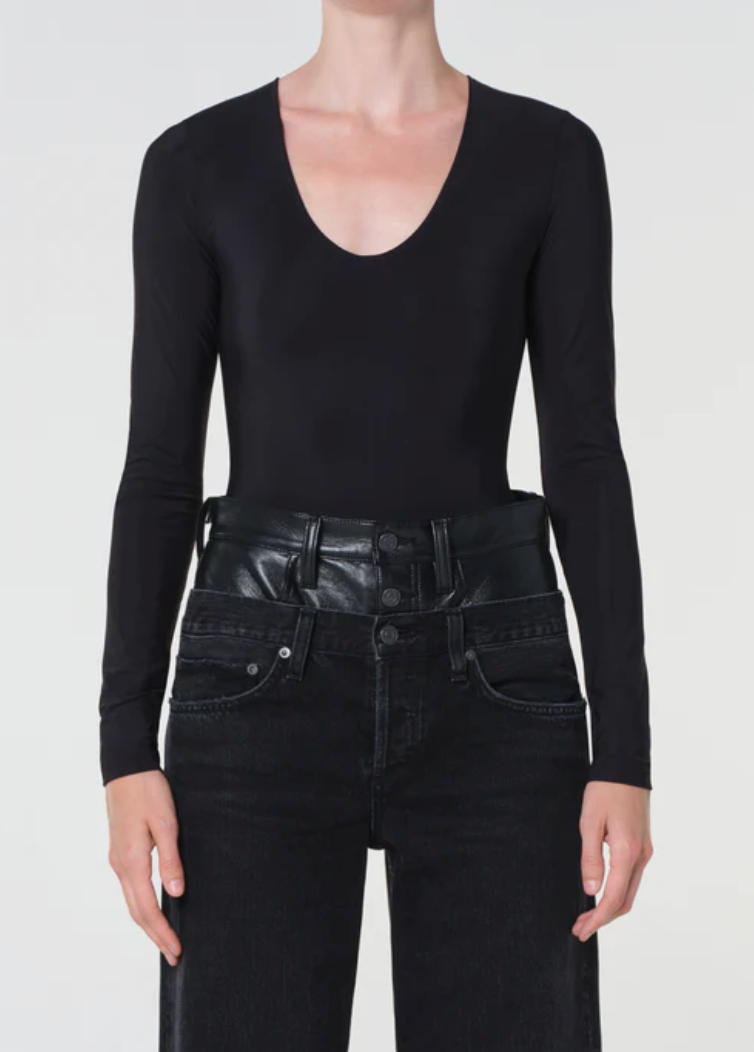 Agolde Clem Bodysuit Black