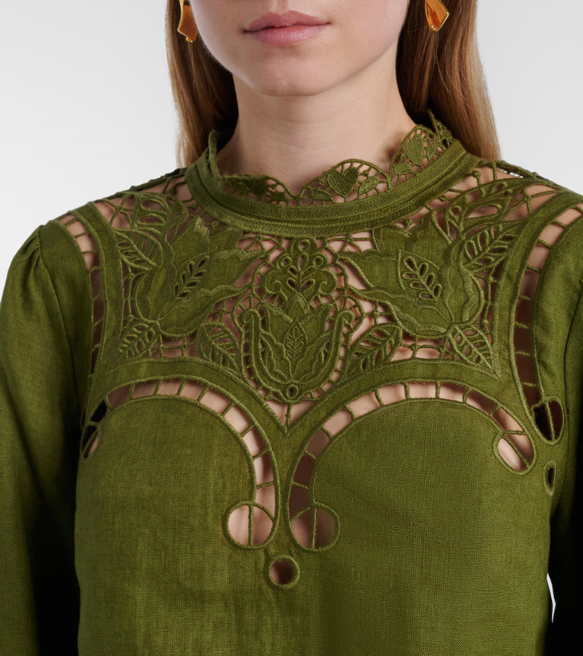 Farm Rio Garden Blouse Green