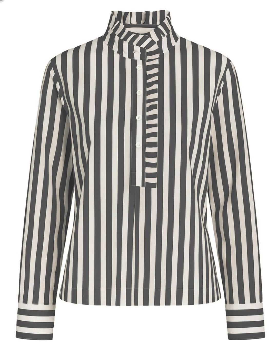 Xirena Ruffle Annette Top Ink Stripe