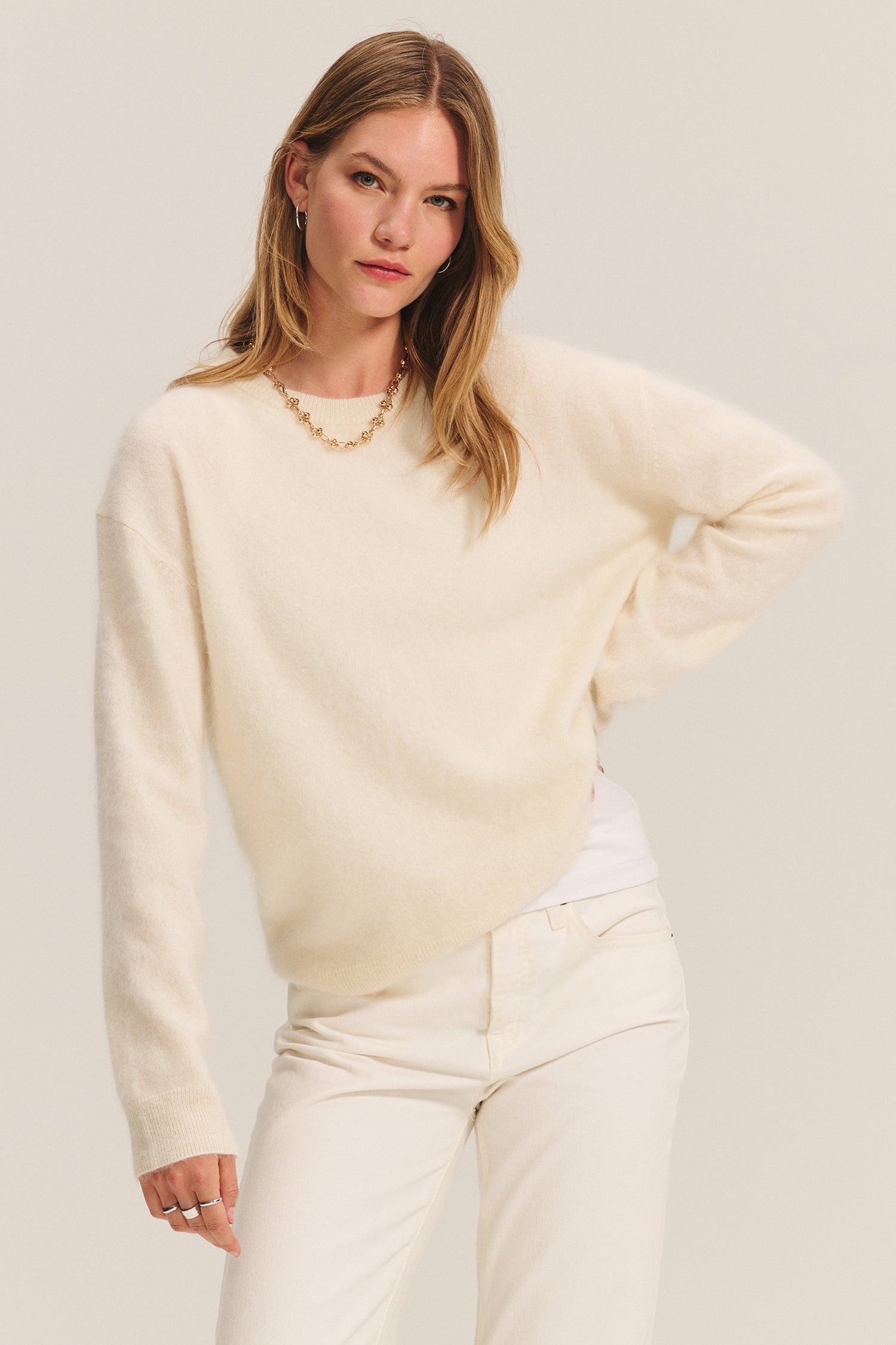 Velvet Jacqueline Sweater Ivory