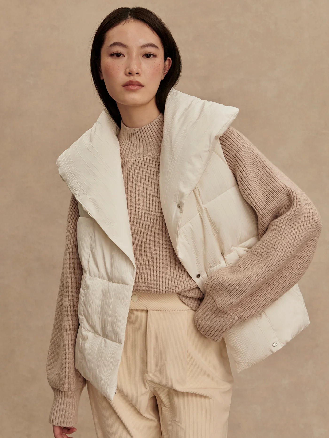 Varley Chiara Vest Cream