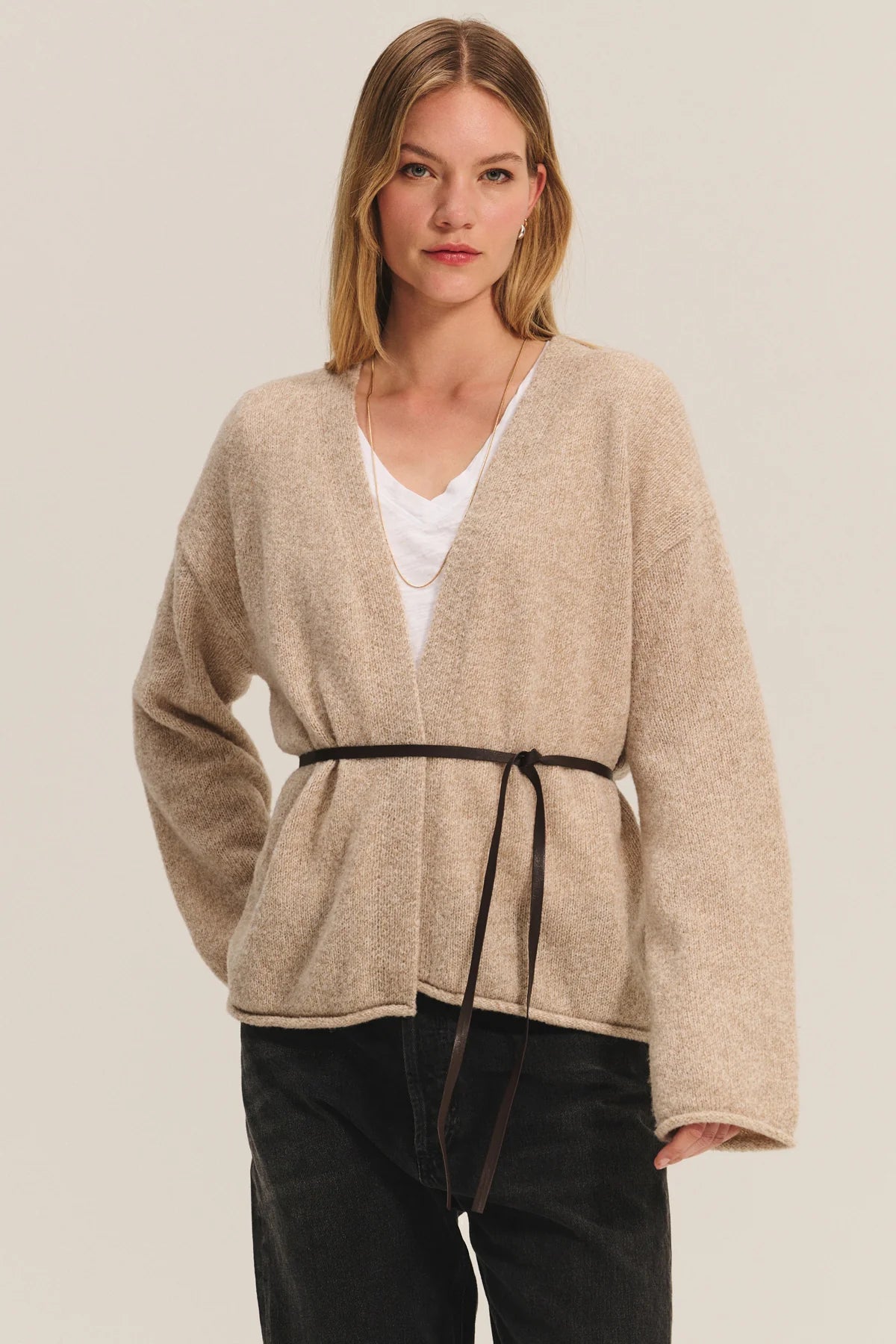 Velvet Alina Wrap Sweater Oat