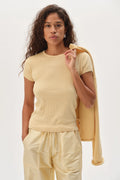 Donni The Pointelle Baby Tee