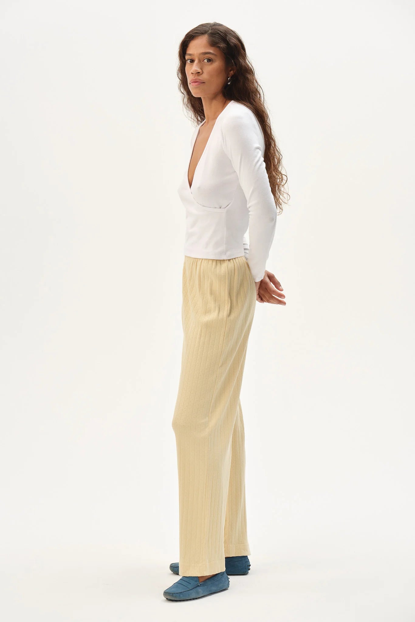 Donni The Pointelle Simple Crop Pant